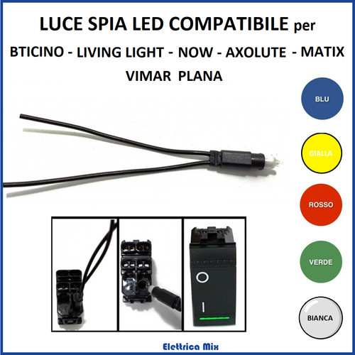 Spia led 220v bianca - led,