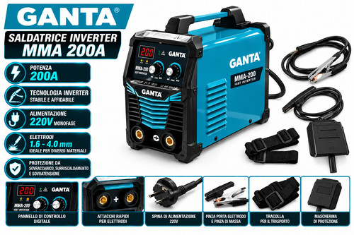 Saldatrice inverter ganta - ganta, 200a