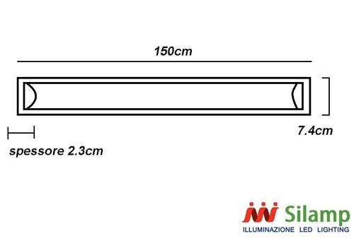 Plafoniera led 150cm - plafoniera, 60w