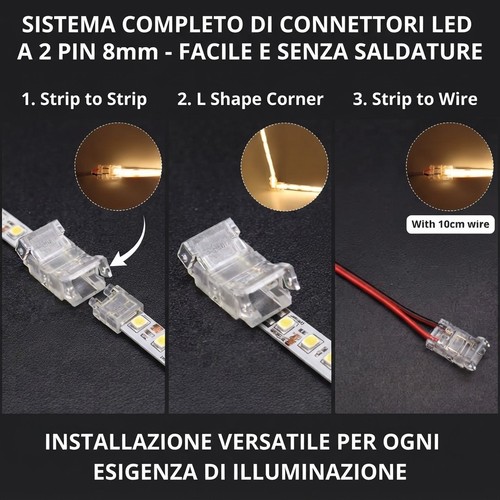 Clip connettore per striscia - connettore,