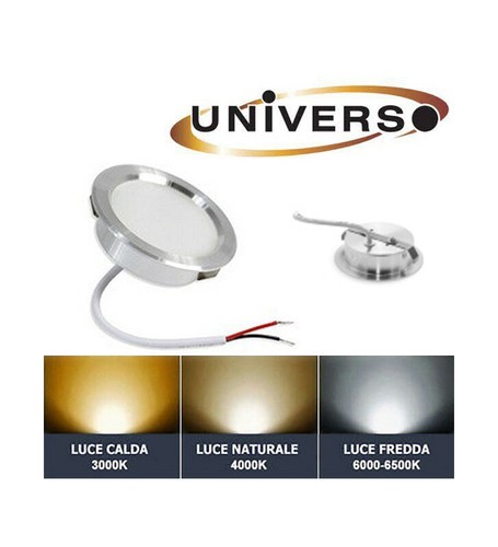 Faretto led incasso slim 3w - incasso,