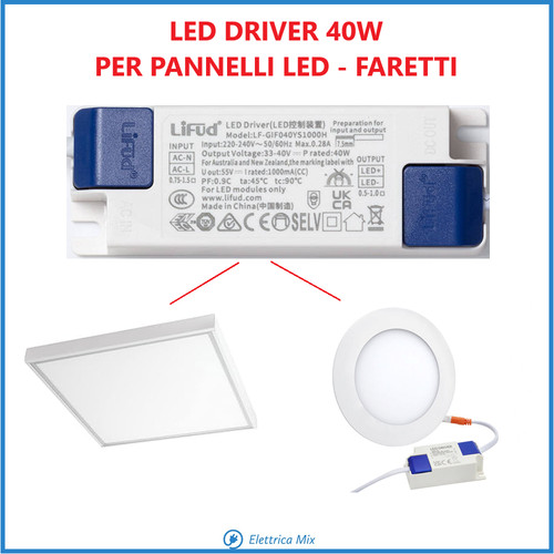 Led driver 40w - driver, pannello