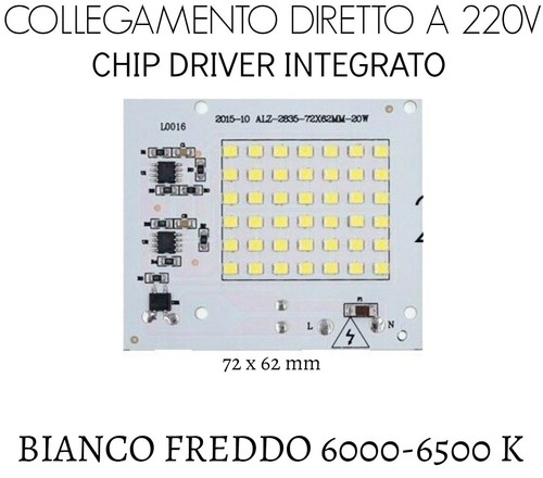 Piastra led 20w bianco - piastra, a
