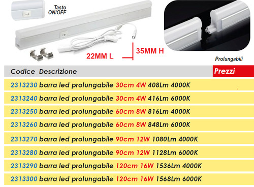 Barra led sottopensile cucina - led,